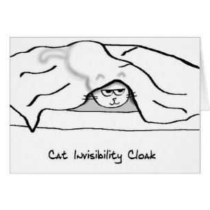 Chat fâché dans les draps - il est invisible