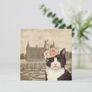 Chat fantaisie & Carte de voeux Castle Flat