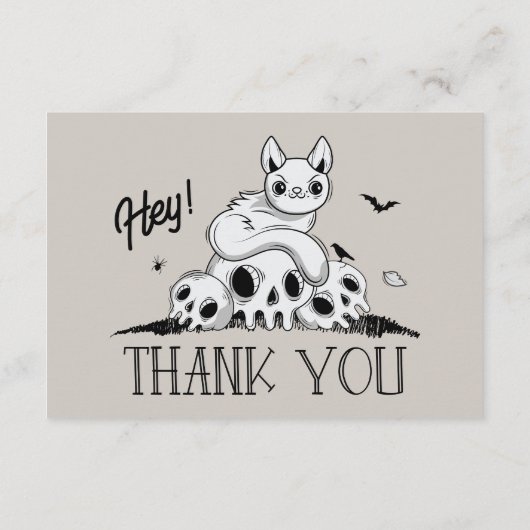 Chat Fantôme de Merci d'Halloween Éffrayant minima (Dos)