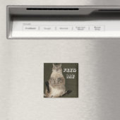 Chat "FEED ME" Magnet Carré (In Situ (Lave-vaisselle))