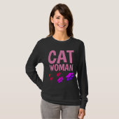 CHAT FEMME CHAT DAMES T-SHIRT (Devant entier)