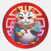 Chat Fortune Stickers de Nouvel An Chinois (Devant)