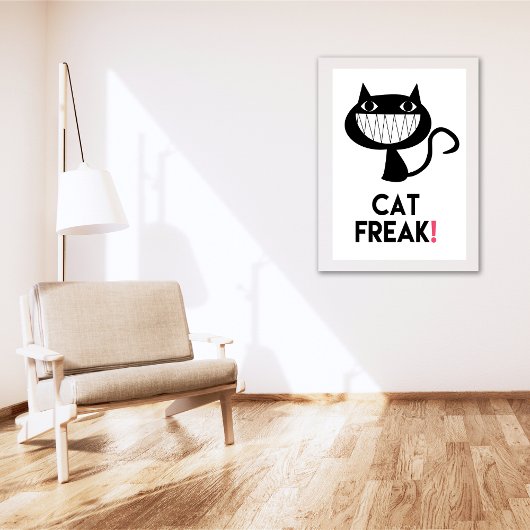 Chat Freak ! Poster amusant