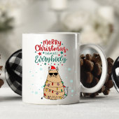 Chat Funny Personnalisé Joyeux Noël Mug