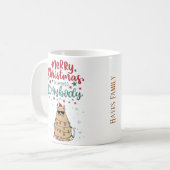 Chat Funny Personnalisé Joyeux Noël Mug (Devant gauche)