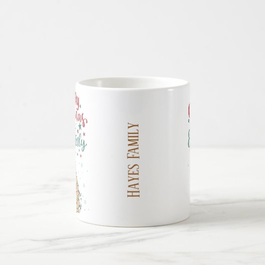 Chat Funny Personnalisé Joyeux Noël Mug (Centre)