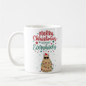 Chat Funny Personnalisé Joyeux Noël Mug (Gauche)