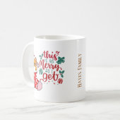 Chat Funny personnalisé Mug de Noël (Devant gauche)