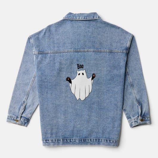 Chat Ghost Boo Halloween Funny Chat Noir Éffrayant (Verso)