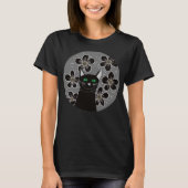 Chat Gogh whimsigogh chats noirs fleurs T-shirt (Devant)