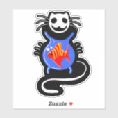 Chat Goth Evil Scary Chat Custom-Cut Vinyl Sticker (Feuille)