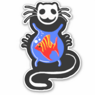 Chat Goth Evil Scary Chat Custom-Cut Vinyl Sticker