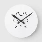 Chat GPT High-Tech AI wandklok - wit Ronde Klok (Voorkant)