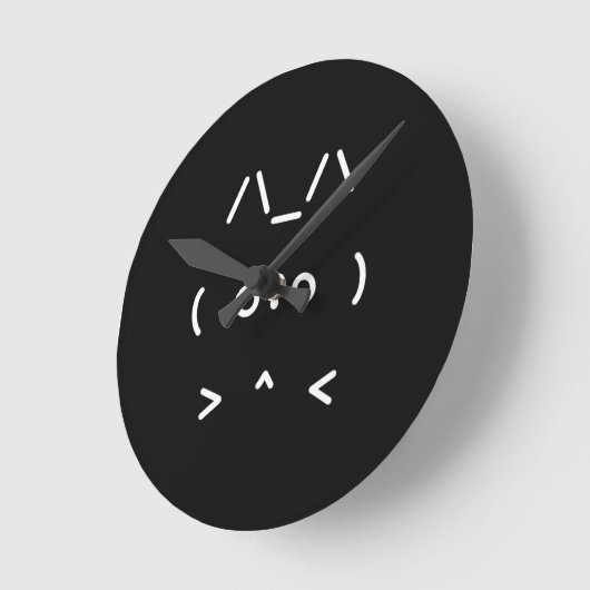 Chat GPT High-Tech AI wandklok - zwart Ronde Klok (Hoek)