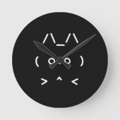 Chat GPT High-Tech AI wandklok - zwart Ronde Klok (Voorkant)