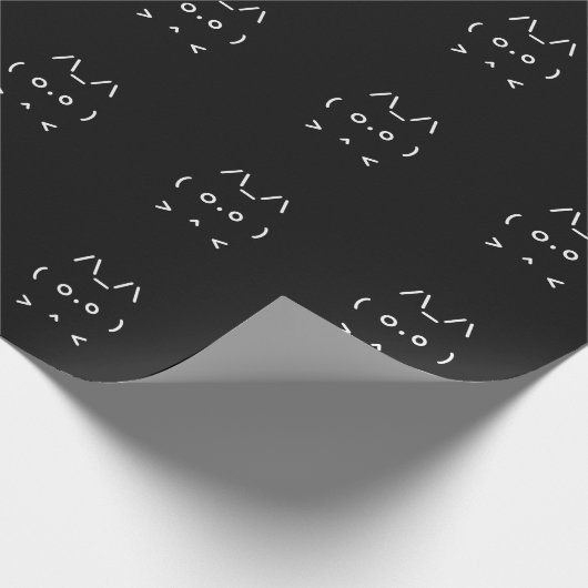 Chat GPT Tech-Savvy Wrapping Paper zwart Cadeaupapier (Hoek)