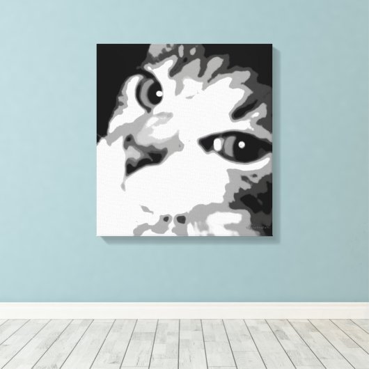 Chat graphique sur toile (Insitu (Plancher de Bois))