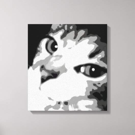 Chat graphique sur toile (Recto)