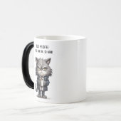 Chat grincheux avec tasse de café (Devant gauche)