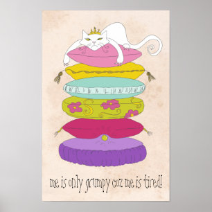 Chat grincheux de princesse et les affiches