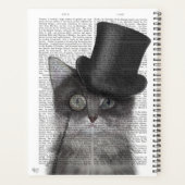 Chat gris avec chapeau supérieur (Dos)