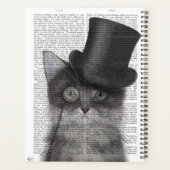 Chat gris avec chapeau supérieur (Dos)