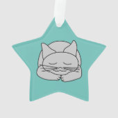 Chat gris dormant (dos)