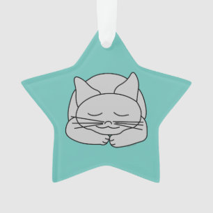 Chat gris dormant