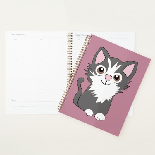 Chat gris et blanc (Devant avec enveloppe)