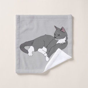 Chat gris et blanc Tuxedo