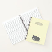 Chat gris mignon Carnet spiral jaune (Intérieur)
