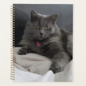 Chat gris peint pour l'Amoureux des chats (Devant)