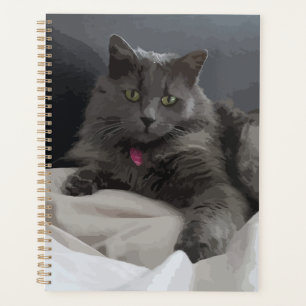 Chat gris peint pour l'Amoureux des chats