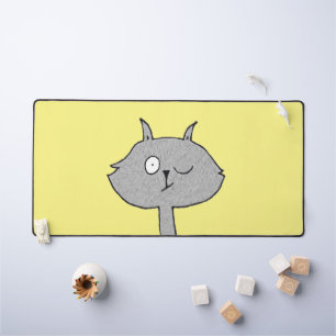 Chat gris soyeux