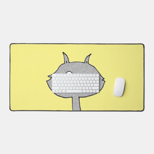 Chat gris soyeux (Clavier et souris)