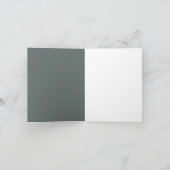 Chat Gris Vert - Carte de voeux Pliée Vierge (Intérieur)