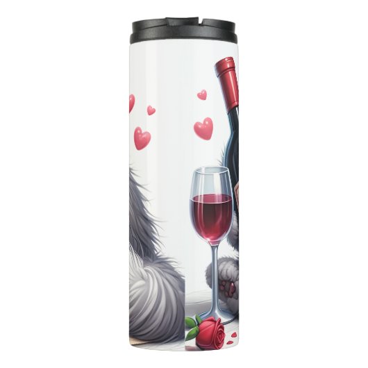 Chat Grumpy Accroche une bouteille de vin (Dos)