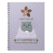 Chat grumpy amusant dans le Carnet Lover de café b (Devant)