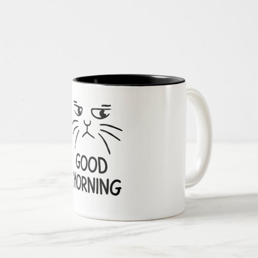Chat Grumpy Good Morning Mug (Devant droit)
