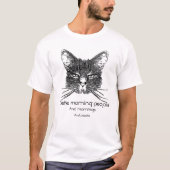 Chat Grumpy - T-shirt noir et blanc (Devant)
