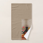 Chat Halloween Kitty (Serviette à main)