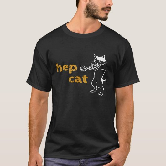 Chat-Hep cool Jazz Trumpet-Player Tshirt (Devant)