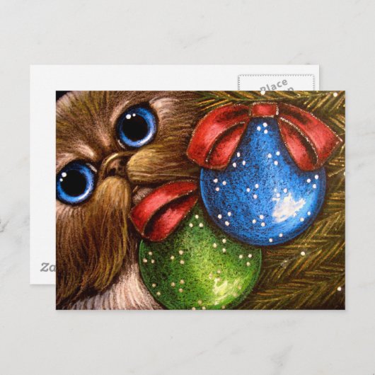 CHAT HIMALAYAN PERSIAN VACANCES Carte postale (Devant / Derrière)