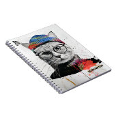 Chat Hipster | Journal carnet (Côté Droit)