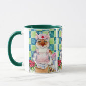 Chat, infirmière, tasse de Striper de sucrerie (Gauche)