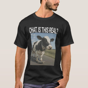 Chat is Dit Echte Ai Koe Grappig Gen Z Humor Iconi T-shirt