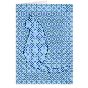 Chat japonais - copie bleue de kimono