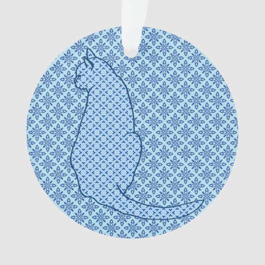 Chat japonais - Kimono bleu (devant)