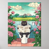 Chat Japonais sur Impression de Toilettes, Impress (Devant)