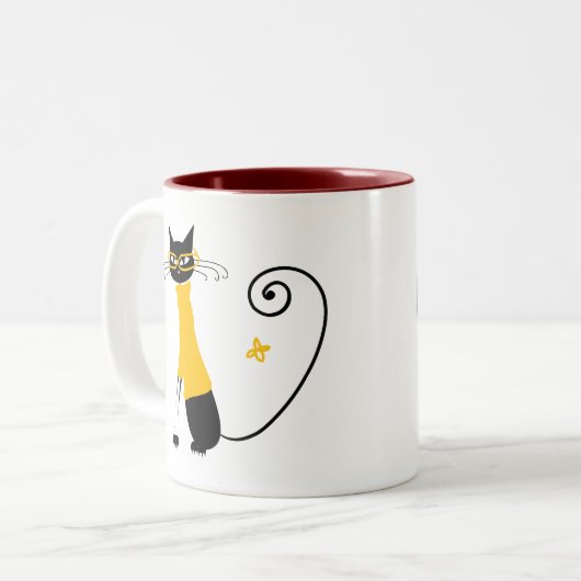 Chat jaune - Mug (Devant gauche)